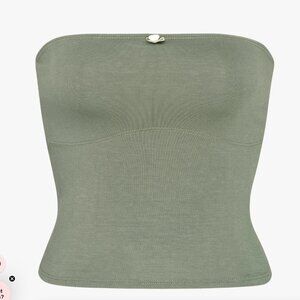 Rat Boi lined contour tube top in Sage